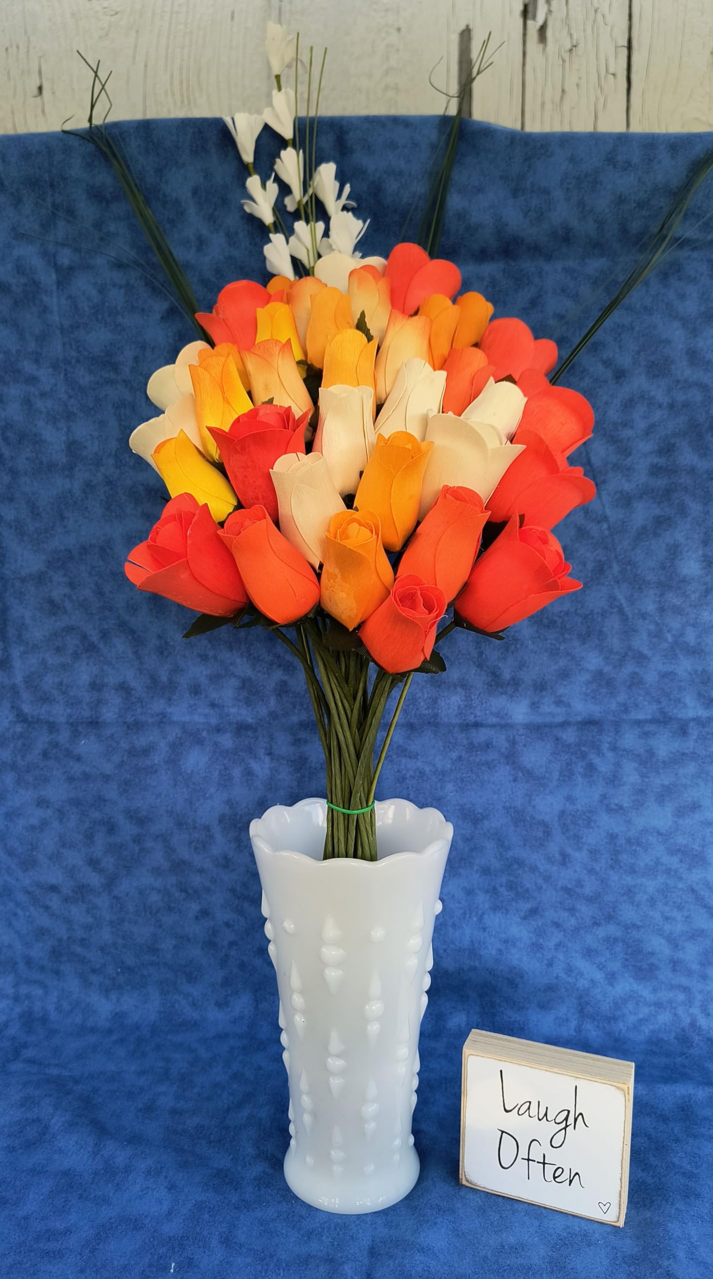 Amazon｜The Original Wooden Rose Deluxe Orange Cream Sicle Themed